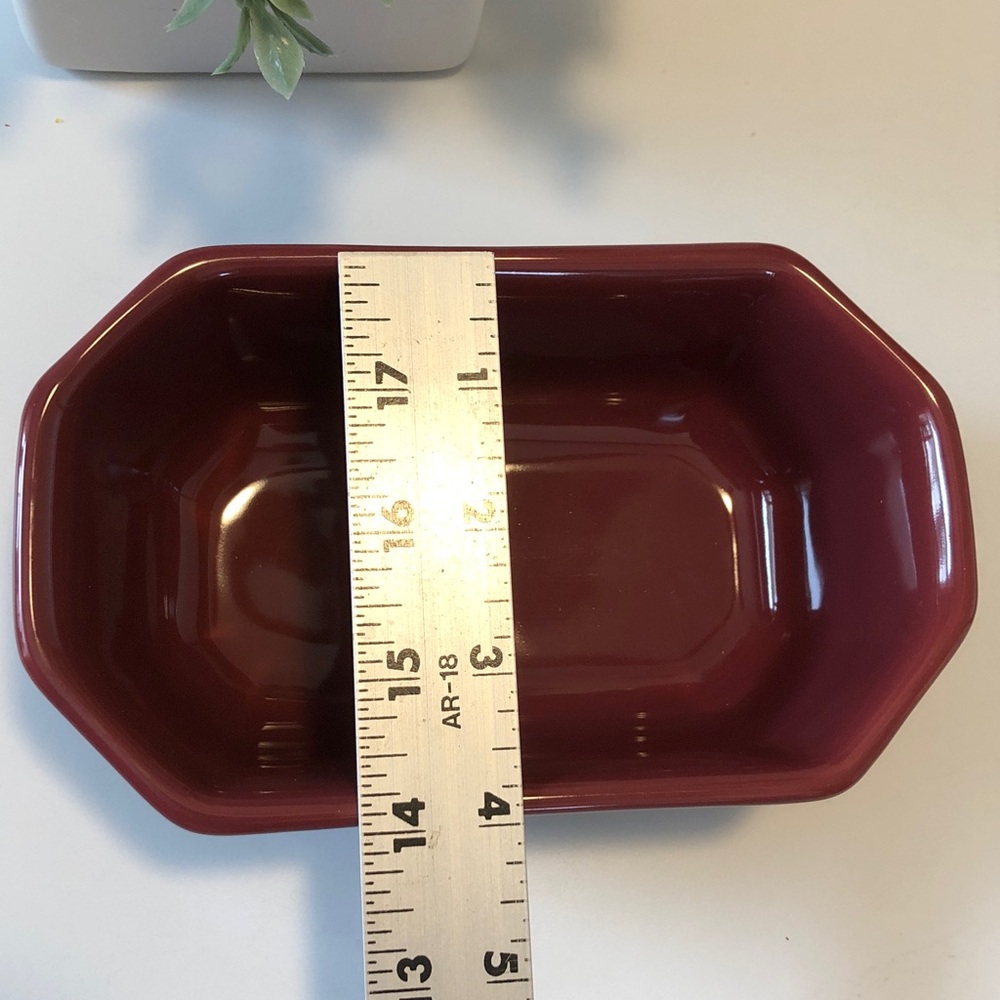 Longaberger Nature's Garland Embossed pottery stoneware Side Dish - Paprika - Picture 9 of 10
